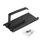 Suport hartie igienica aluminiu culoare neagra cu etajera - imagine 5