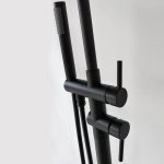 Baterie cada freestanding negru Venustar - imagine 4