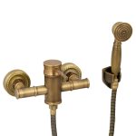 Baterie cabina dus , prindere perete , stil bambus , bronz antichizat Venustar - imagine 6