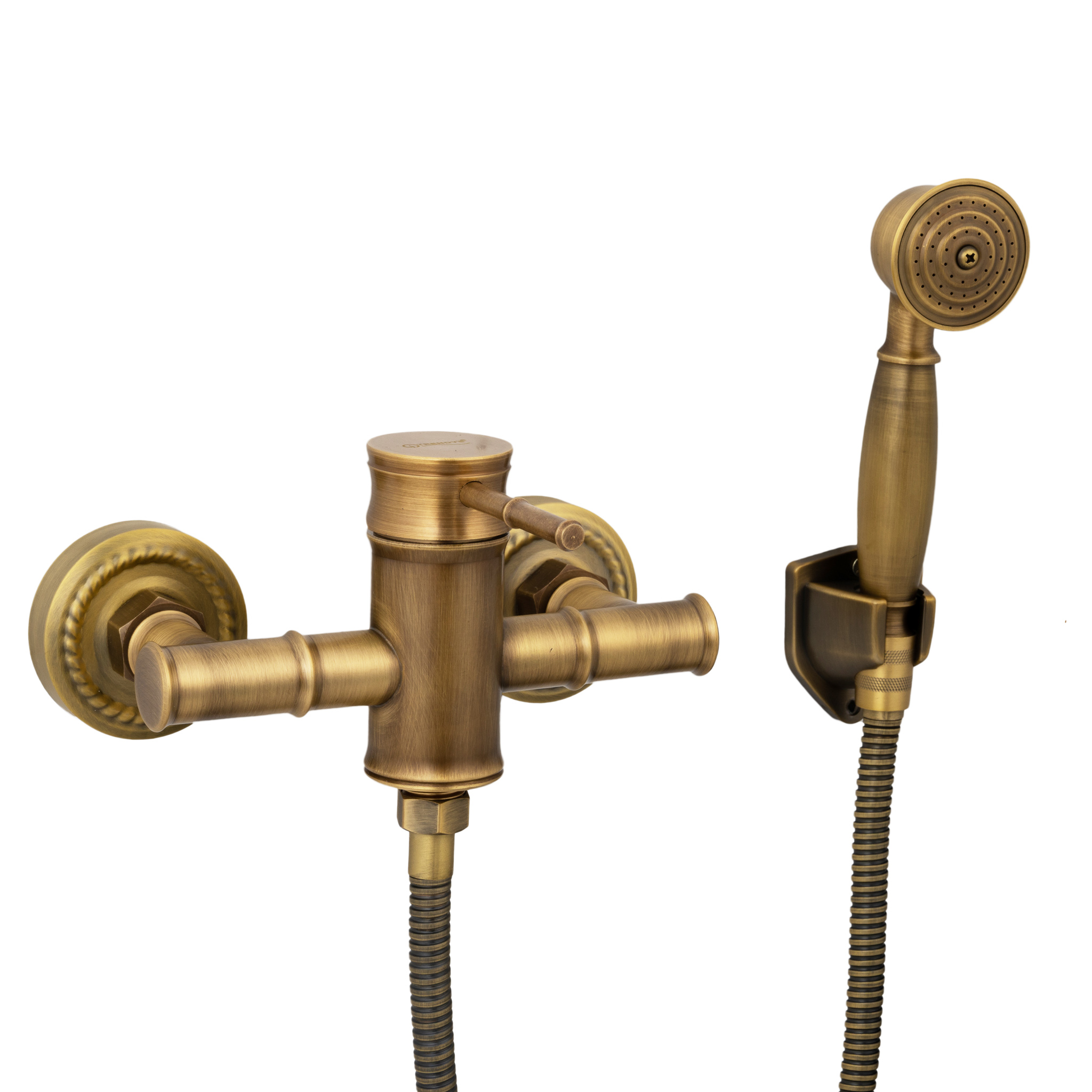 Baterie cabina dus , prindere perete , stil bambus , bronz antichizat Venustar