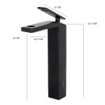 Baterie lavoar Venustar,montare pe blat ,langa lavoar , negru mat - imagine 4