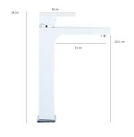 Baterie lavoar Venustar,montare pe blat , white-crom - imagine 7