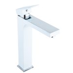 Baterie lavoar Venustar,montare pe blat , white-crom - imagine 4