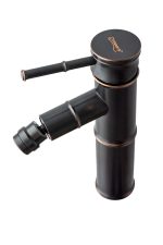 Baterie bideu Venustar ,tip bambus , negru antichizat - imagine 2