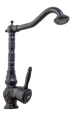 Baterie bucatarie Venustar, negru mat cu broderie - imagine 4