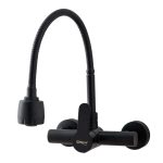 Baterie bucatarie Venustar, tip lebada , prindere pe perete , pipa flexibila , perlator cu doua functii