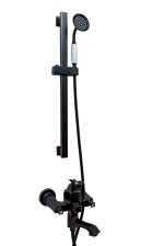 Baterie cada, Venustar, cu set de dus, negru antichizat - imagine 5