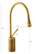 Baterie lavoar Venustar, inaltime medie, bronz antichizat - imagine 2