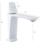 Baterie lavoar, Venustar,montare chiuveta baie, alb mat - imagine 2