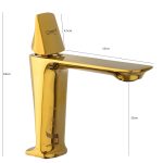 Baterie lavoar, Venustar,montare chiuveta baie, gold - imagine 2