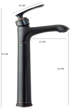 Baterie lavoar Venustar, montare pe blat,negru antichizat - imagine 2