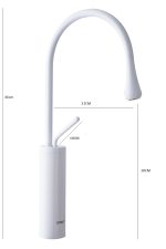 Baterie lavoar, Venustar, montare pe blat,langa lavoar,alb mat  - imagine 2