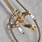Coloana dus trei functii bronz antichizat Venustar, cu broderie ceramica - imagine 4