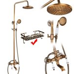 Coloana dus trei functii bronz antichizat Venustar, cu broderie ceramica