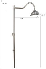 Coloana de dus superioara, Venustar,aspect inox satinat - imagine 2