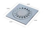 Sifon pardoseala , Venustar, 10x10 cm , inox