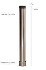 Prelungire coloana dus Venustar, inox satinat 22.5 cm - imagine 2