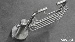 Set sapte piese accesorii baie inox satinat Venustar - imagine 2