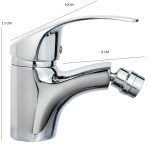 Baterie bideu HANBA, crom lucios - imagine 3