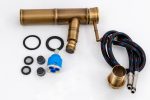 Baterie bideu Venustar ,tip bambus , bronz  antichizat - imagine 3