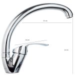 Baterie bucatarie HANBA, tip lebada , crom lucios - imagine 2