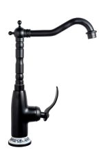 Baterie bucatarie Venustar, negru mat cu broderie ceramica - imagine 4