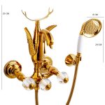 Baterie cada, Venustar, montare pe perete ,nuanta gold - imagine 7