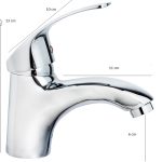 Baterie lavoar HANBA , montare lavoar , crom lucios - imagine 5