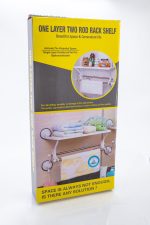Etajera baie Venustar ,depozitare prosoape , 2 in 1 , fixare perete alb - imagine 3