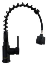 Baterie bucatarie Venustar, negru mat , para de dus extractabila - imagine 7