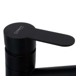 Baterie bucatarie Venustar, pipa lunga mobila , negru mat - imagine 4