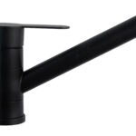 Baterie bucatarie Venustar, pipa medie mobila , negru mat