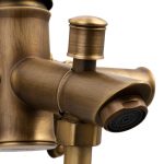 Baterie cada Venustar , stil bambus , bronz antichizat cu broderie - imagine 2