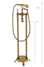 Baterie cada freestanding , Venustar, bronz antichizat cu broderie - imagine 3