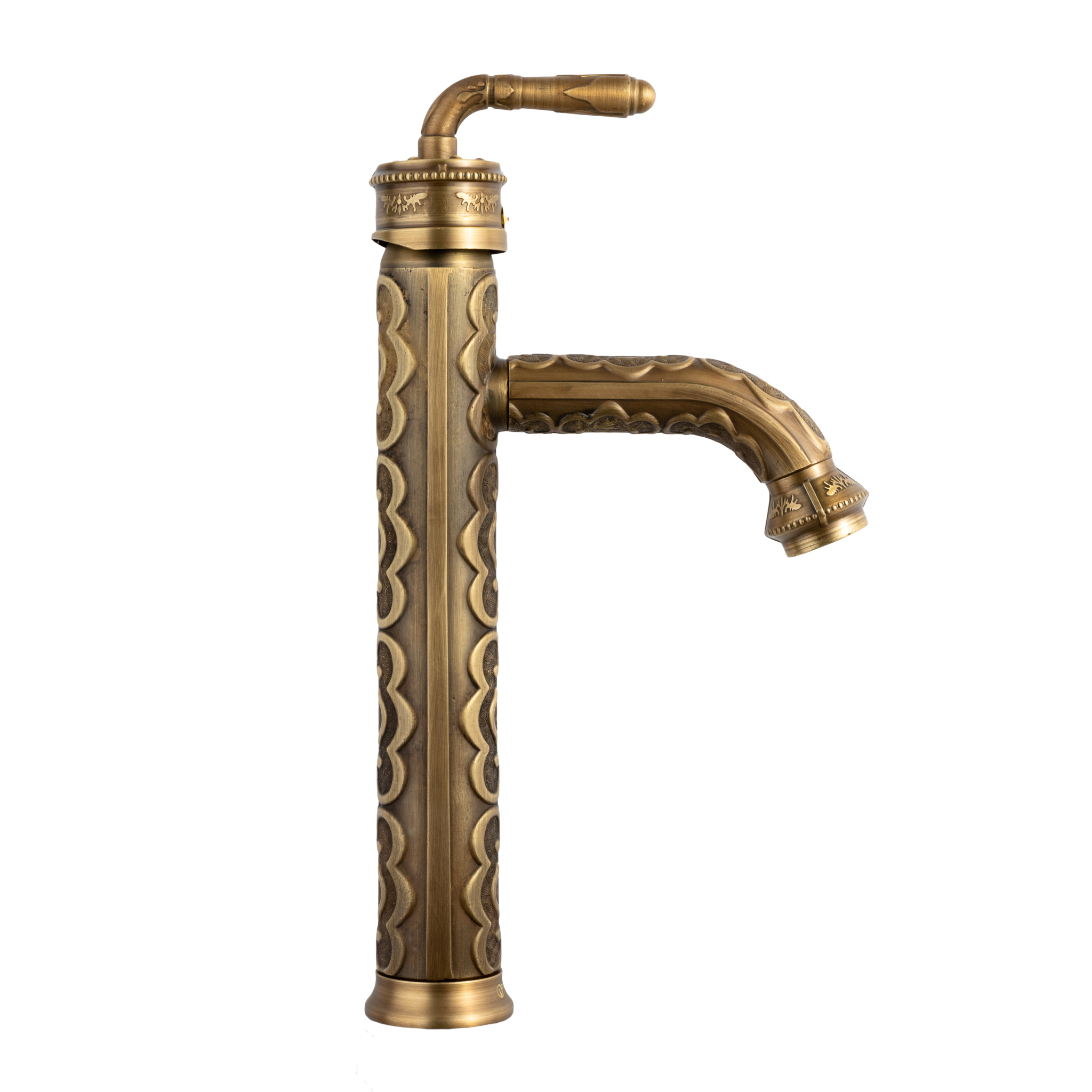 Baterie lavoar , Venustar, montare pe blat ,bronz antichizat cu broderie