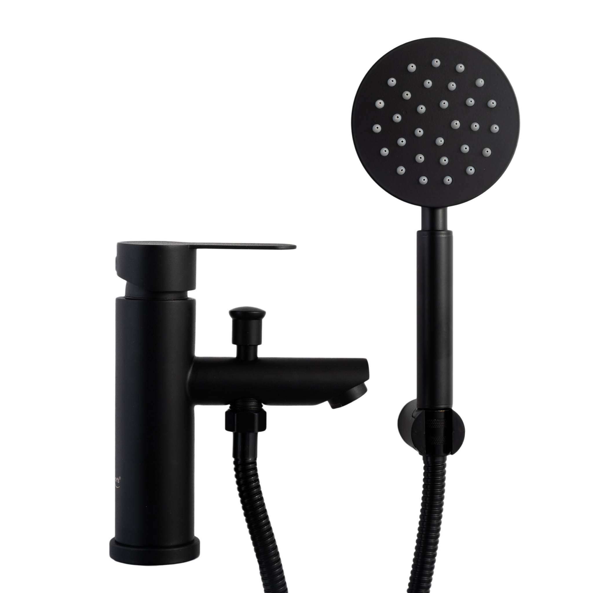 Baterie lavoar cu dus Venustar, black mat