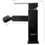 Baterie bideu Venustar, desing rectangular ,negru mat - imagine 2
