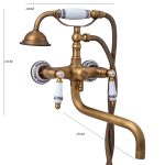 Baterie cada Venustar, pipa lunga mobila , bronz antichizat, monocomanda - imagine 3