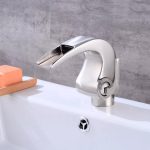 Baterie lavoar montare chiuveta baie cascada inox satinat Venustar