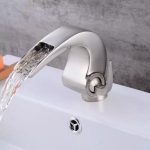 Baterie lavoar montare chiuveta baie cascada inox satinat Venustar - imagine 5