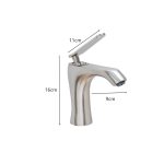 Baterie lavoar montare chiuveta baie inox satinat Venustar - imagine 3