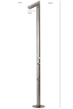 Dus exterior pentru piscina/gradina , inox satinat Venustar - imagine 4