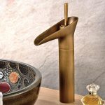 Baterie lavoar Venustar, montare blat bronz antichizat