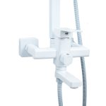 Coloana de dus Venustar , cu trei functii ,alb mat - imagine 6