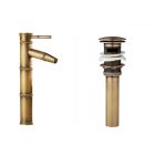 Set baterie lavoar bronz antichizat cu ventil evacuare lavoar fara preaplin Venustar