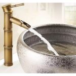 Set baterie lavoar bronz antichizat cu ventil evacuare lavoar fara preaplin Venustar - imagine 4