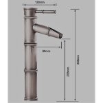 Set baterie lavoar bronz antichizat cu ventil evacuare lavoar fara preaplin Venustar - imagine 5