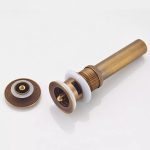 Set baterie lavoar bronz antichizat cu ventil evacuare lavoar fara preaplin Venustar - imagine 8