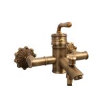 Set baterii cada , bideu , si lavoar montare pe blat , bronz antichizat cu broderie - imagine 11