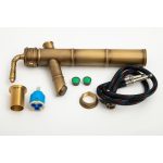 Set baterii cada , bideu , si lavoar montare pe blat , bronz antichizat cu broderie - imagine 3